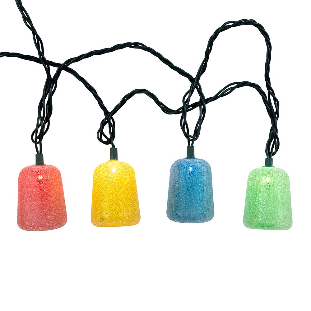 Kurt Adler-Foots UL 10-Light Multicolor Gumdrop Light Set